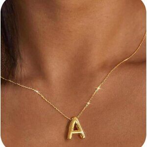 Gold Initial Necklaces for 𝐖𝐨𝐦𝐞𝐧 𝐓𝐞𝐞𝐧𝐬 𝐆𝐢𝐟𝐭𝐬 Trendy Stuff Bubble